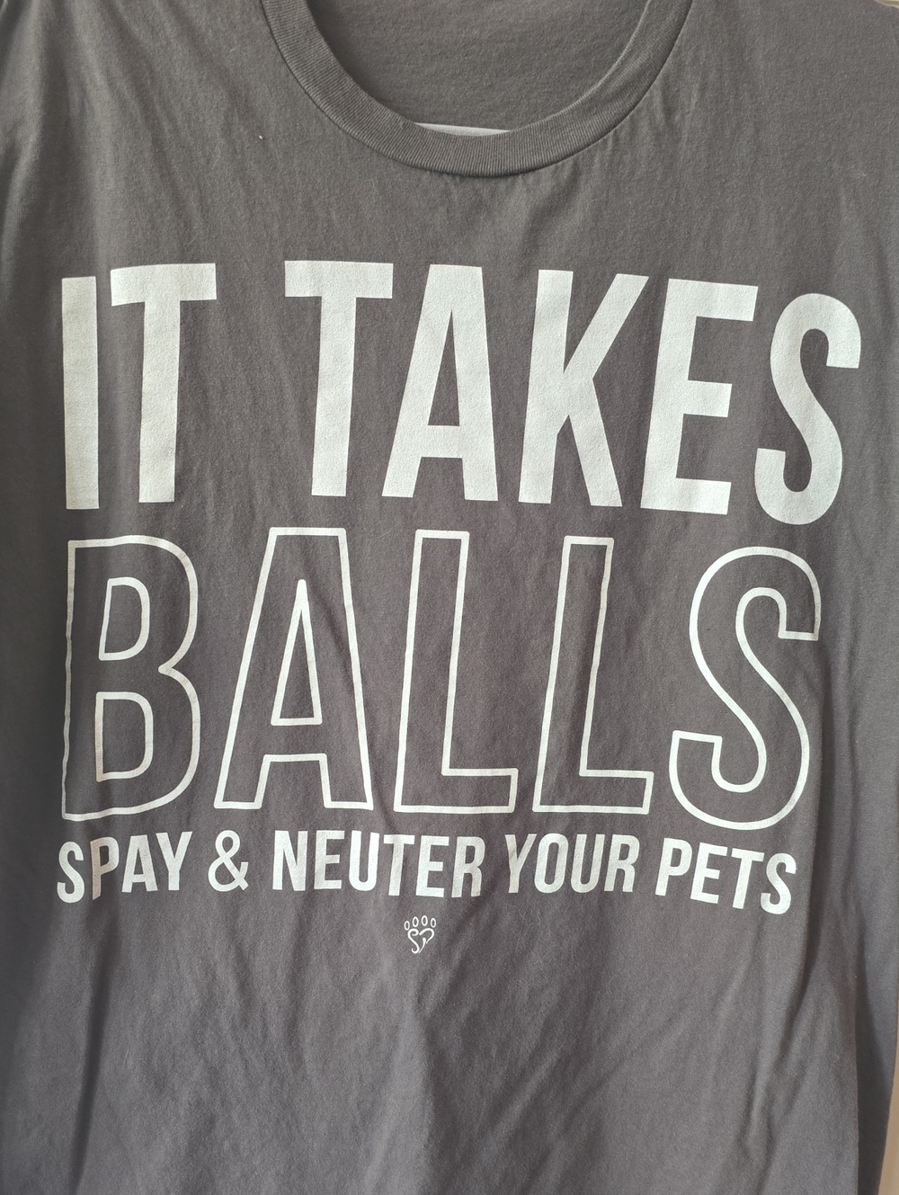 Unbranded Gray 'It Takes Balls' Pet Advocacy T-Shirt